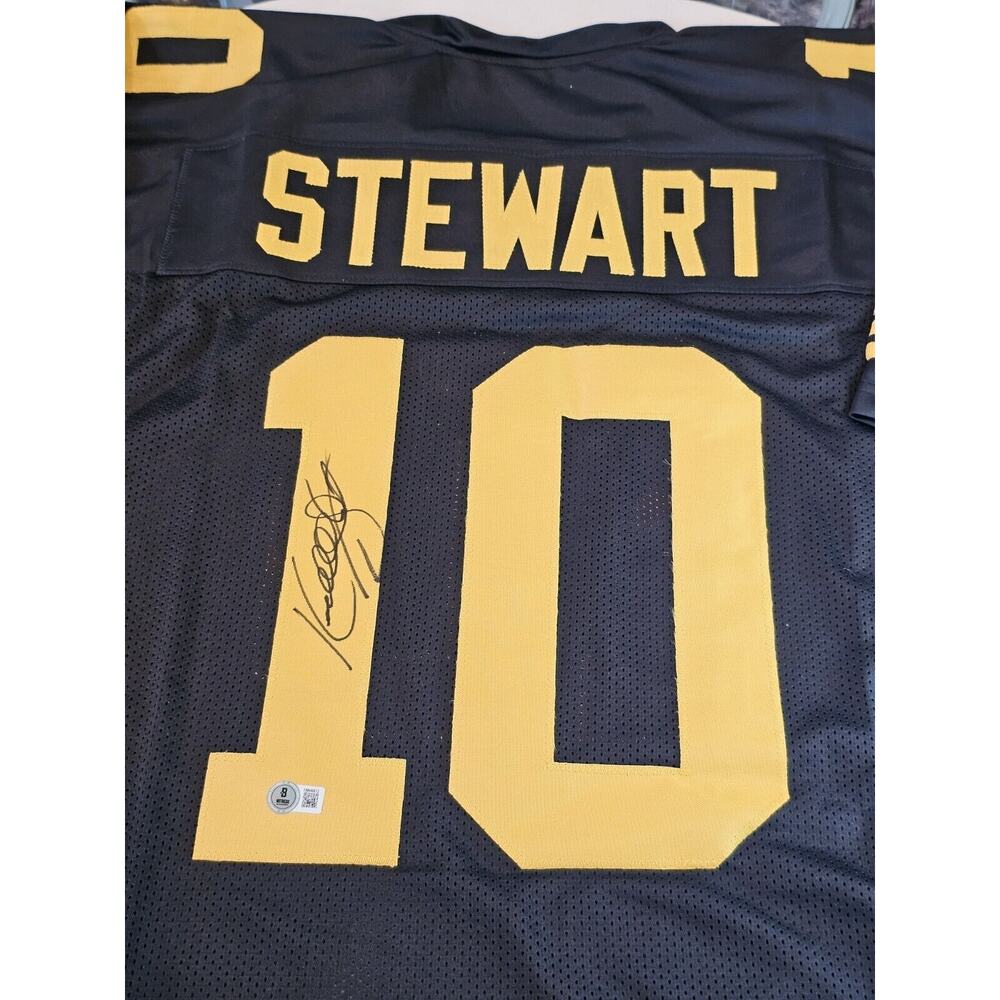 Kordell Stewart Autographed/Signed Jersey Beckett Black Custom Jersey